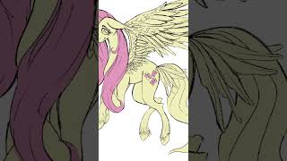 WFVX IT DONT FIT IN FRANE #art #mylittlepony #mlp #fluttershy #digitalart #digitaldrawing #drawing