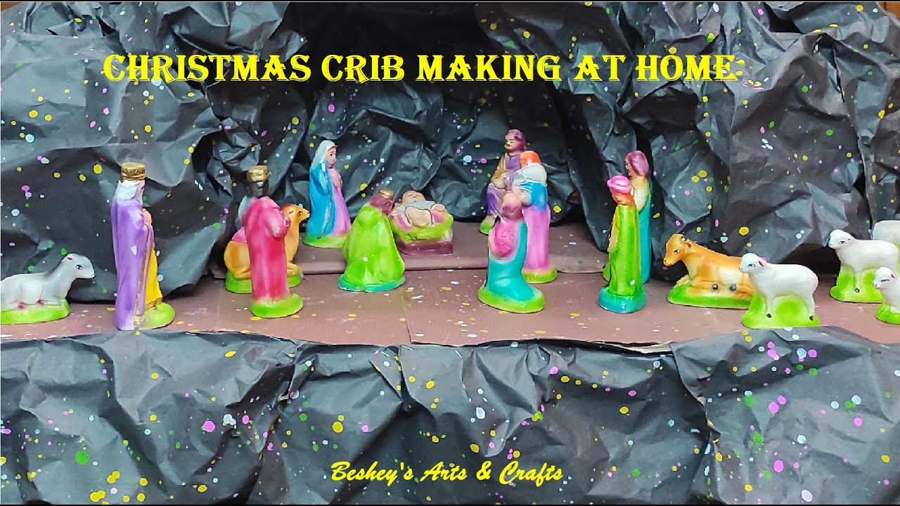 Easy Christmas Crib Making at Home Best out of waste Cardboard Box How to make Christmas