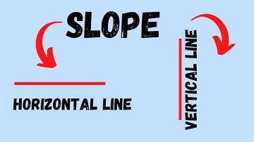 Horizontal and Vertical Slopes-Special Slopes