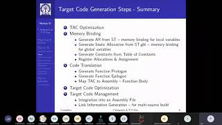 Module 7 - Target Code Generation