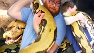 CREW STRUGGLES WITH 20 FOOT SNAKE!! SURPRISE UNBOXING!! | BRIAN BARCZYK