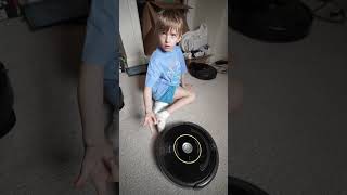 Why is my Roomba doing this #robot #roomba #vacuum  #kids #diy