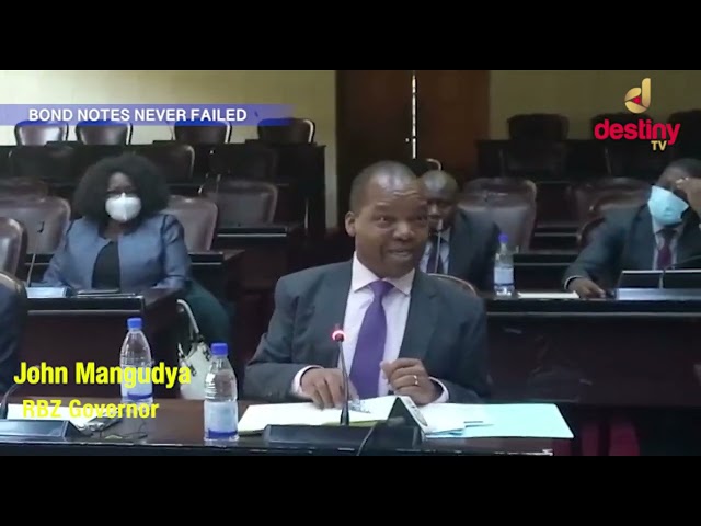 RBZ boss Denies Bond Notes Failed; MPs challenge him on vow to resign if they did class=