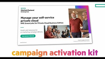 HPE GreenLake for Private Cloud Business Edition Channel Campaign Activation Kit