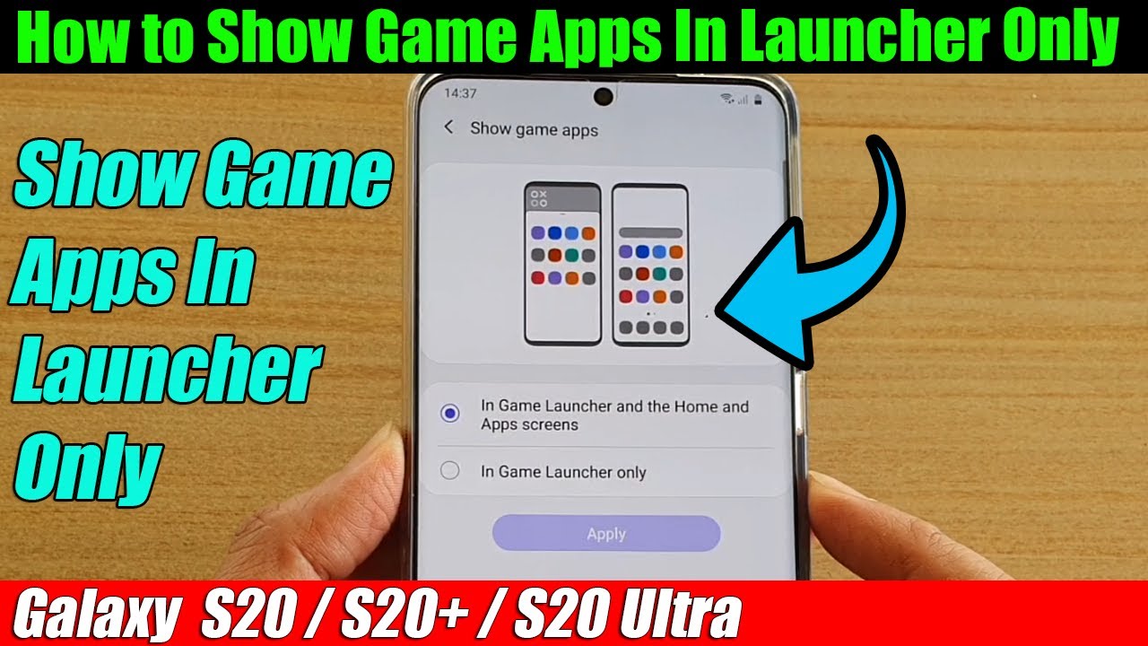 Galaxy S S How To Show Game Apps In Launcher Only Youtube