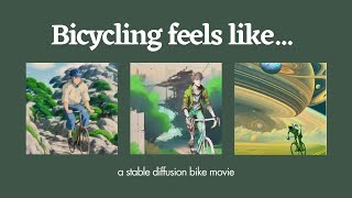 Bicycling feels like... (a Stable Diffusion AI-Generated Movie)