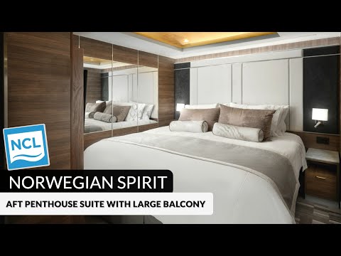 Norwegian Spirit Aft-Facing Penthouse with Large Balcony walkthrough tour