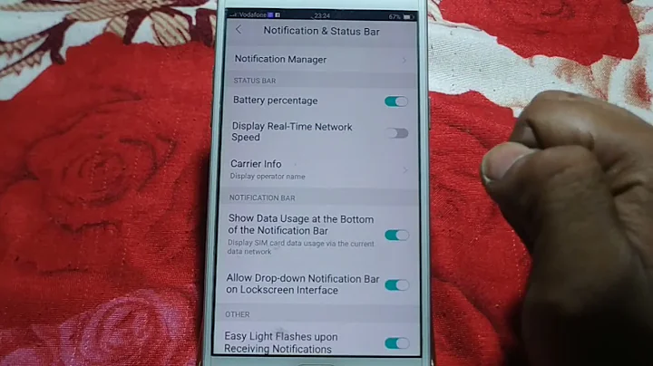 how to turn on battery persentage mode oppo F5