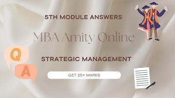 Strategic Management Sem 3 Module 5 Assignment