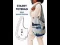 Handmade DIY Starry Round Bag Sewing Pattern Shoulder Sewing Pattern Infinity Blueprint Tote Bag