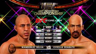 UFC Undisputed 3 Gameplay Cyrille Diabate vs Wanderlei Silva