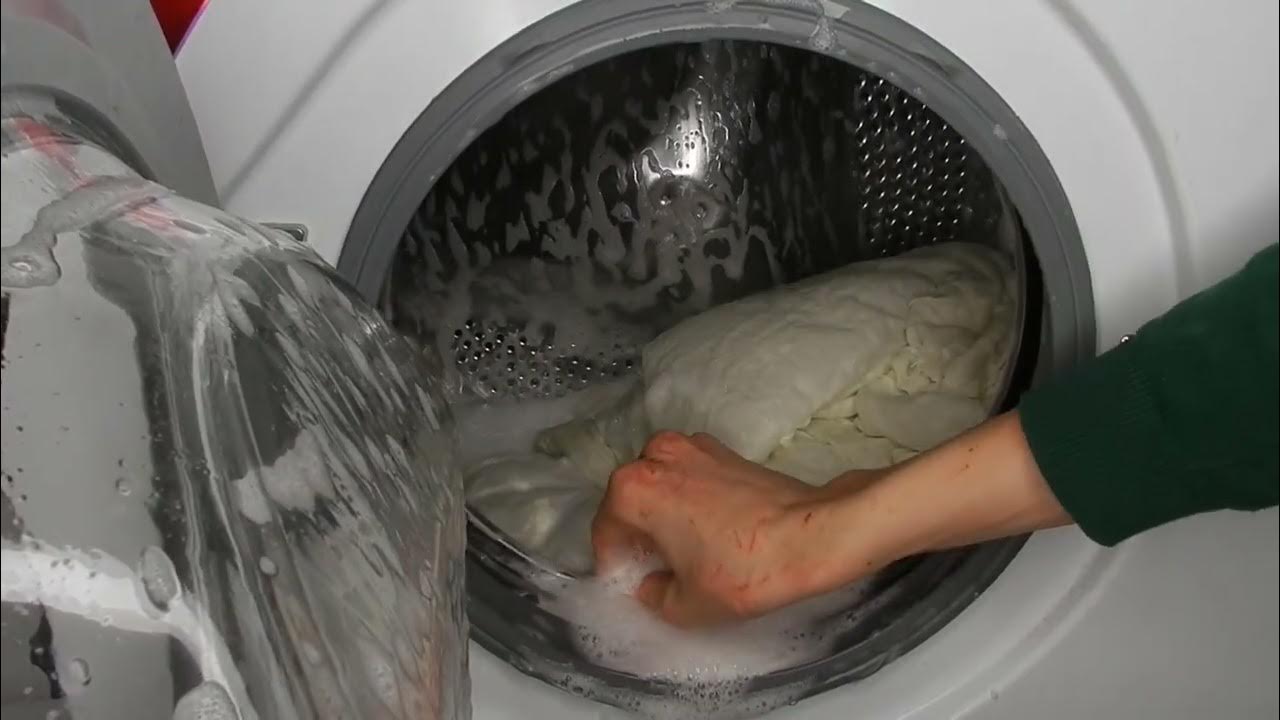 Washing the duvet cover in the secret mode of the Lg washer YouTube