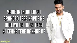 MADE IN INDIA - Guru Randhawa (Lyrics) | Vee Resimi