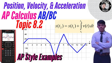 AP Calculus AB/BC | Topic 8.2 | Motion Mastered: Position, Velocity & Acceleration with Integrals