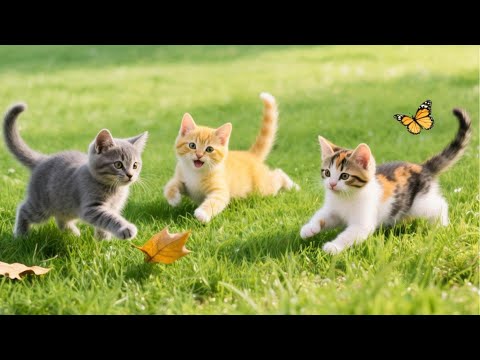 Adorable Kittens Frolicking on the Green Grass – Funny & Cute Cat Videos with Meows