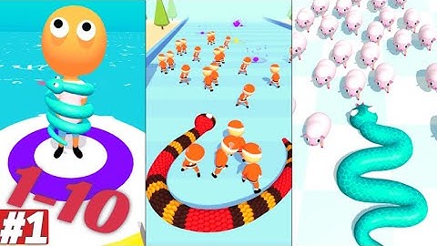 Snake Master 3D Gameplay Walkthrough Level 1-10 iOS Android