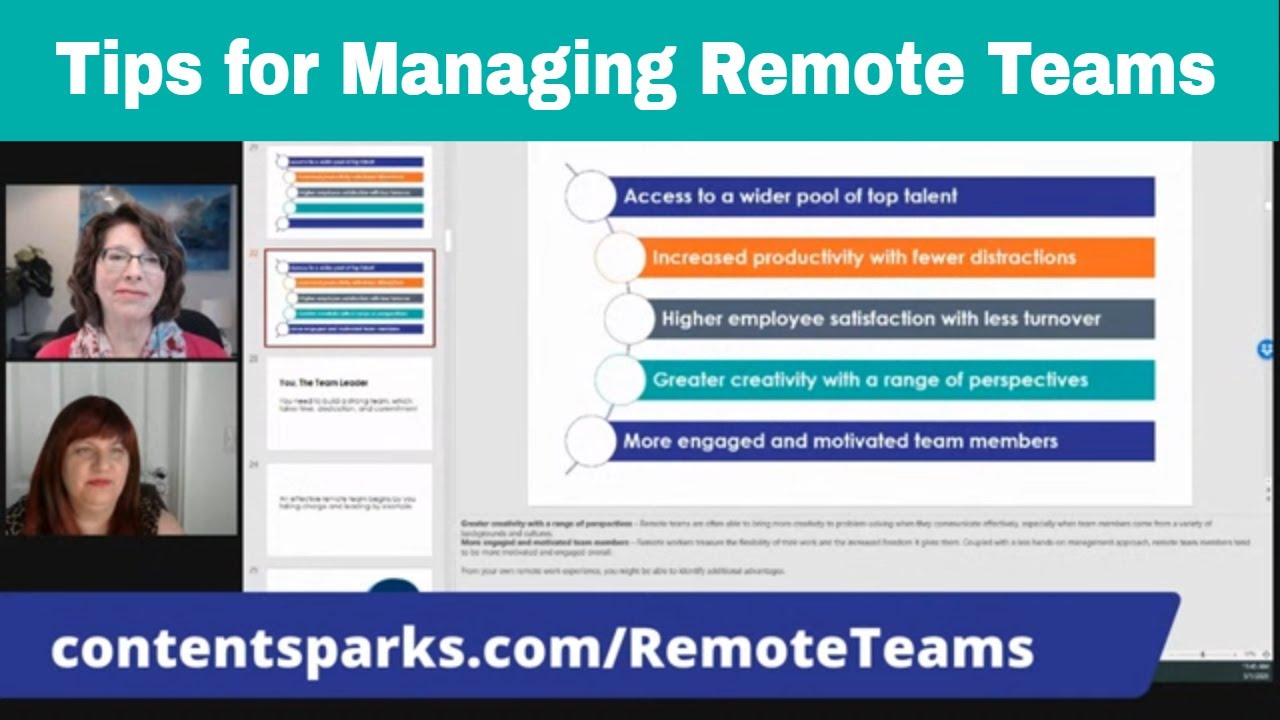 Success Tips for Managing Remote Teams - YouTube
