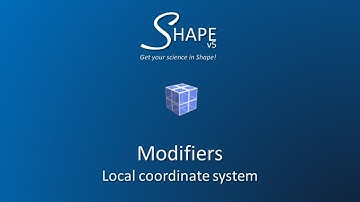 Modifiers - Local coordinate system