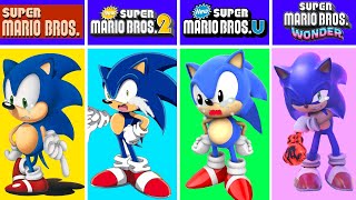 Evolution of Sonic Dying and Game Over Screens in Super Mario Games (1985-2024)