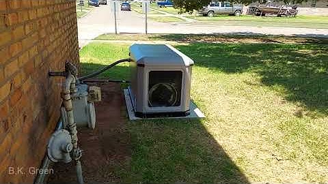 Briggs & Stratton 20 KW Standby Generator Running Sound And Shutdown