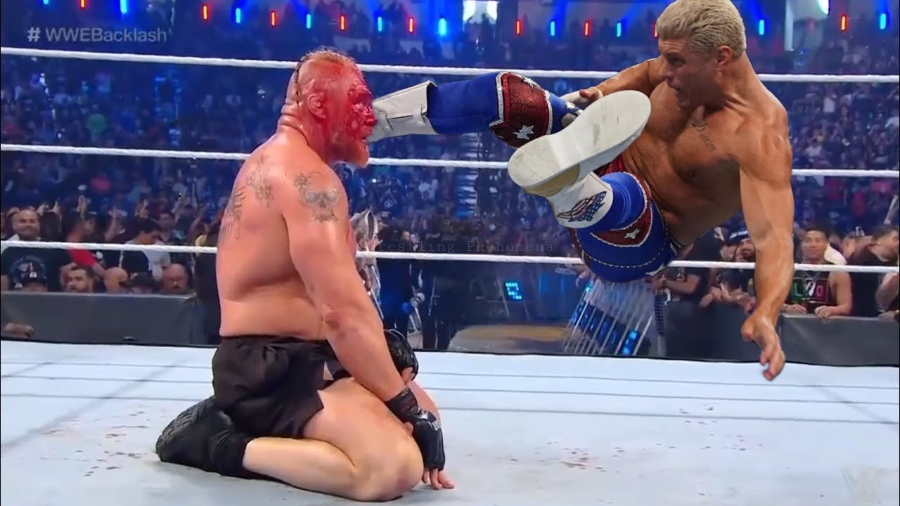 ⁣Brock Lesnar Vs Cody Rhodes Full Match WWE Backlash Highlights 2023