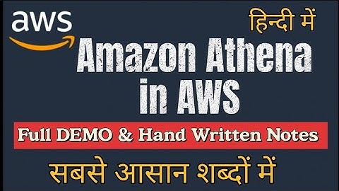 Amazon Athena in AWS FULL DEMO in Hindi | AWS Beginner to Advanced | @cloudtechburner
