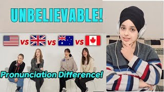 INDIAN Reacts to English differences among 4 countries! (American, British, Aussie, Canadian)