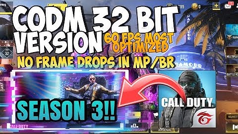 32BIT CODM SEASON 3 FIX LAG 60 FPS | WITH MP & BR GAMEPLAY - CALL OF DUTY MOBILE 32 BIT TUTORIAL
