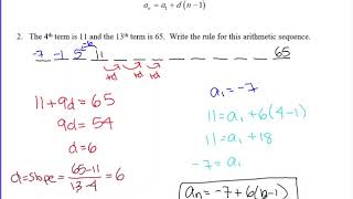 Precalculus - Unit 9 - Day 2 - Arithmetic Sequences