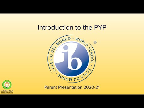 Introduction to PYP - Parent Session 2020-2021