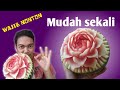 Cara mengukir buah semangka bagi pemula