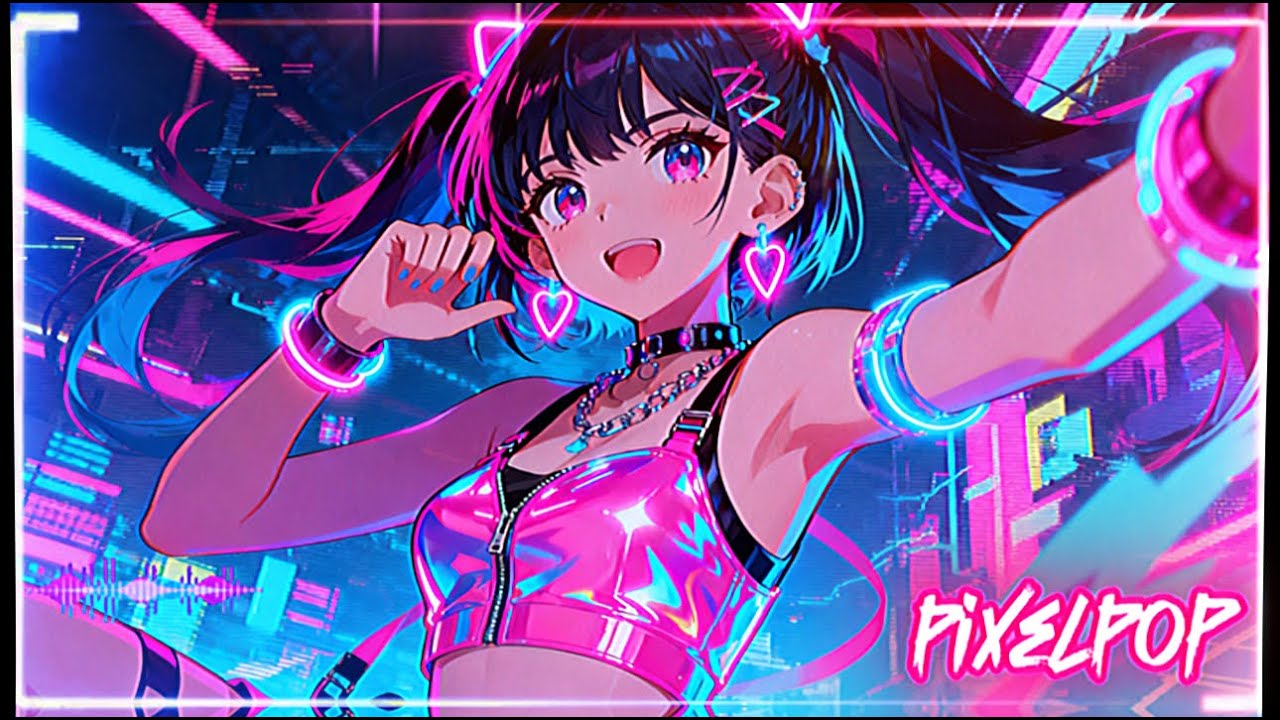 NEON OVERLOAD ⚡🤖 | 1-Hour Hard Hyperpop • Distorted Bass & Glitchcore Chaos | Pixelpop 