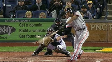 SF@PIT: Morse lines his second RBI double to left