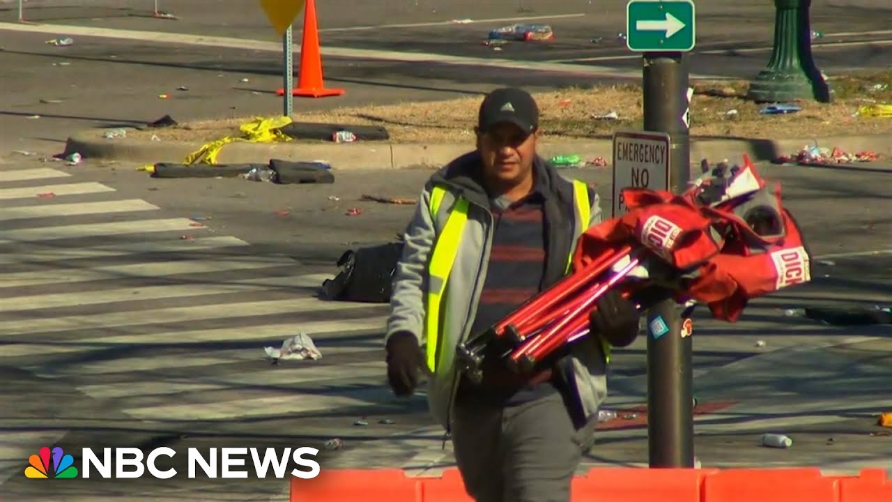 Crews clean up at Kansas City shooting scene