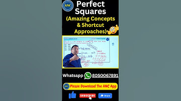 Perfect Square Concepts | ‎@AnilNairClasses  #mathstricks #problemsolving #shortcuts #perfectsquare