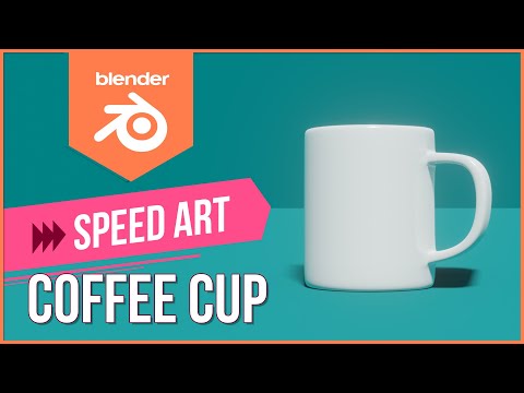 Low Poly Coffee Cup - Speed Art - Blender 2.93