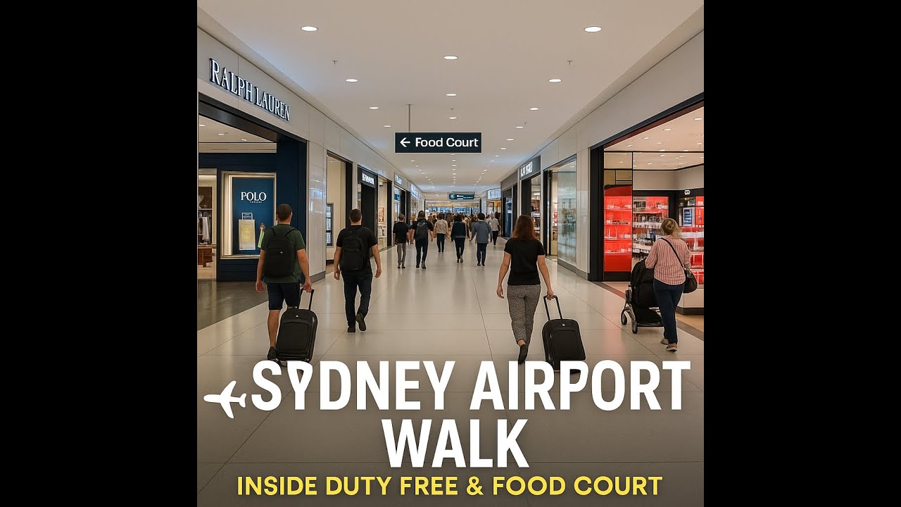 Sydney International Airport Walking Tour 2025|Departures, Arrivals, Duty Free Shops & Food Court 4K