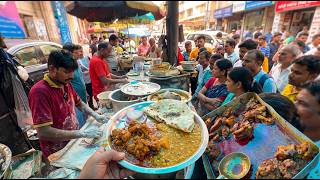 Kolkata’s Cheapest Rice Hotel 4 Roti 3 Curries Only ₹30 | Budget Indian Food Street