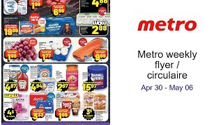 Metro weekly flyer / circulaire Apr 30 - May 06