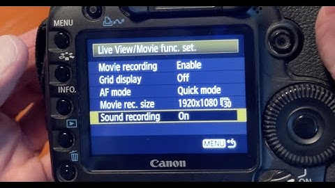 How to set up Live Video Movie recording on Canon 5D Mark II