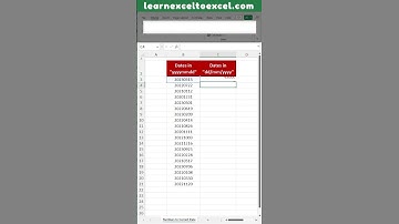 Excel Pro Trick: Format numbers in Correct Date Format in Excel with TEXT function in Excel formula