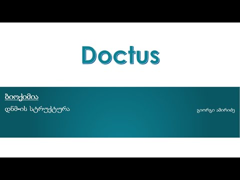 ბიოქიმია: დნმ-ის სტრუქტურა + წამლისმიერი მგლურა