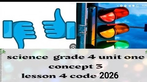 Grade 4 science unit 1 concept 3 lesson 4 code Marwa Elaraby 2026