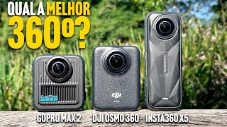 Qual comprar? DJI OSMO 360 vs GoPro MAX 2 vs Insta360 X5