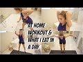 What I Eat In a Day and My At Home 30 Minute Workout | Peloton Bike and Weights