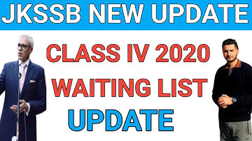 JKSSB CLASS IV 2020 Waiting List New Update