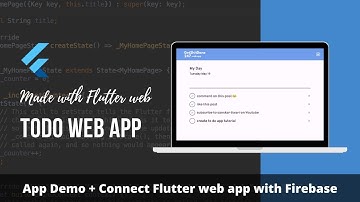 Build ToDo Web App Made with Flutter & Firebase Firestore Part 1  | Flutter Tutorial For Beginners