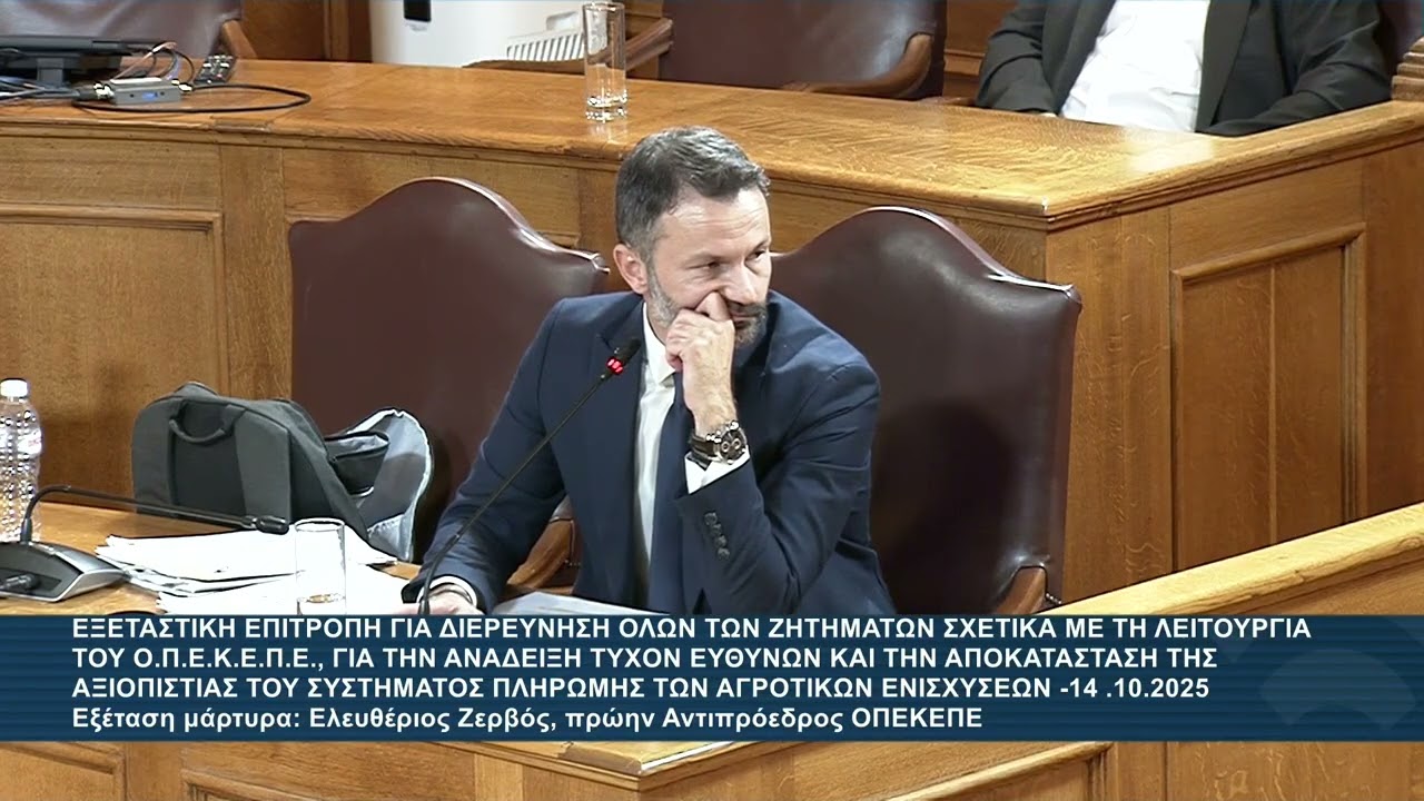 Αλ.Αυλωνίτης στην επιτροπή ΟΠΕΚΕΠΕ: Εξέταση Ε.Ζερβού