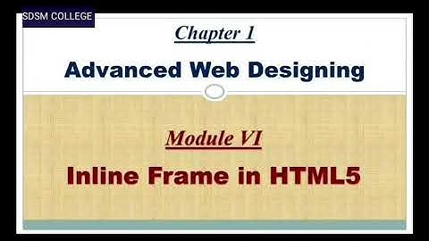 HSC Board IT Chapter 1 Advanced Web designing | Inline Frame In HTML5