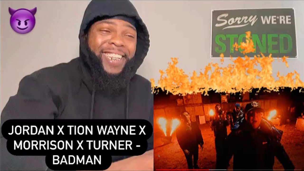 Morrison Grm Rapper AMERICAN REACTS🔥 Jordan, Tion Wayne, Morrison & Turner - BadMan [Music ...